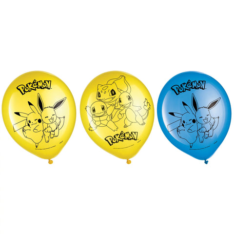 Ballons en latex - Pokémon (6/pqt)