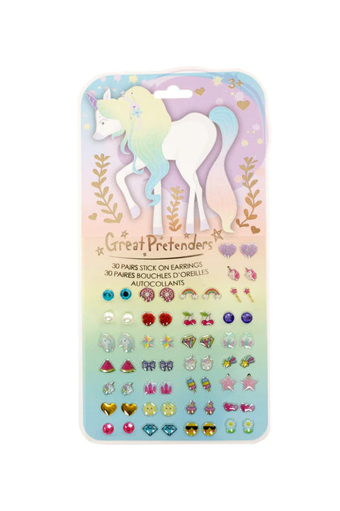 Whimsical Unicorn Sticker Earrings, 30 Pairs