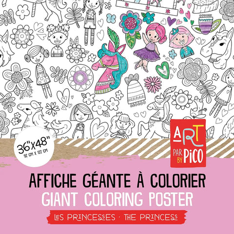 Coloriage géant - Les princesses - PiCO Tatoo