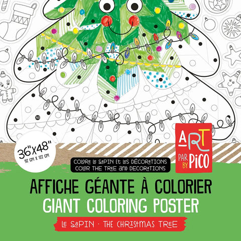 Affiche geante a colorier sapin - PiCO Tatoo