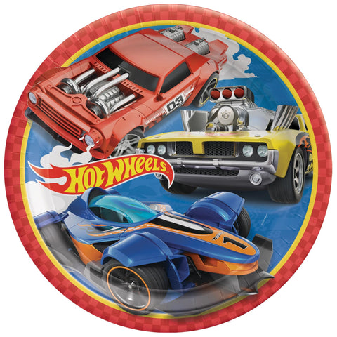 Assiettes en carton à dîner (9po) (8/pqt) - Hot Wheels