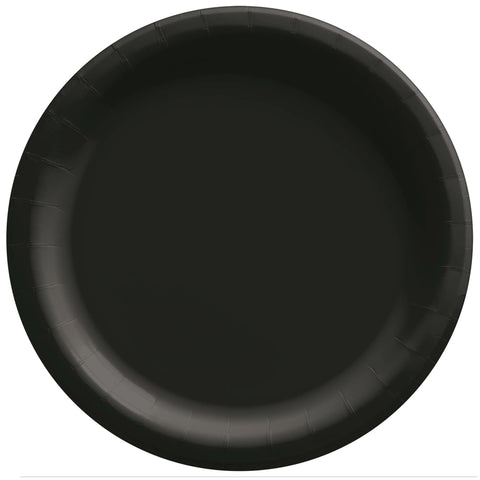 Assiettes rondes en papier dessert -  Jet Black (20/pqt)