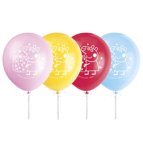 Ballons en latex de 12po - Peppa pig (8/pqt)