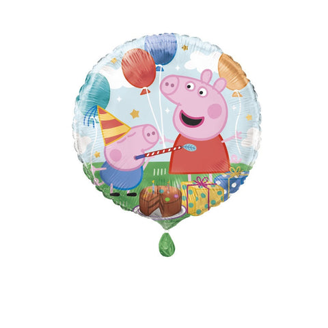 Peppa Pig Round Foil Balloon 18  Packaged"