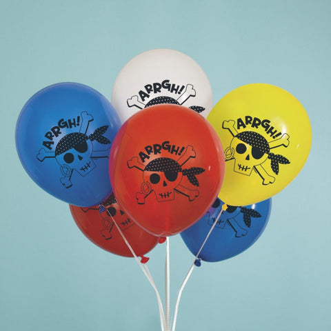 Ahoy Pirate 12 Latex Balloons  8ct"