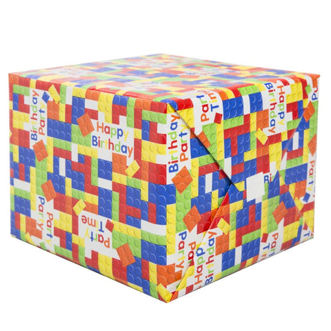 Building Blocks Birthday Gift Wrap  30 x 5 ft"