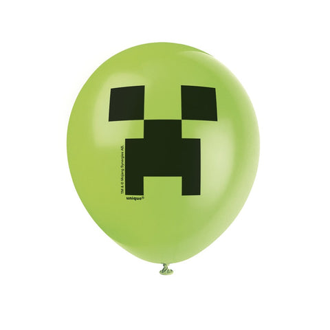 Ballons en latex 12 po - Minecraft (8/pqt)