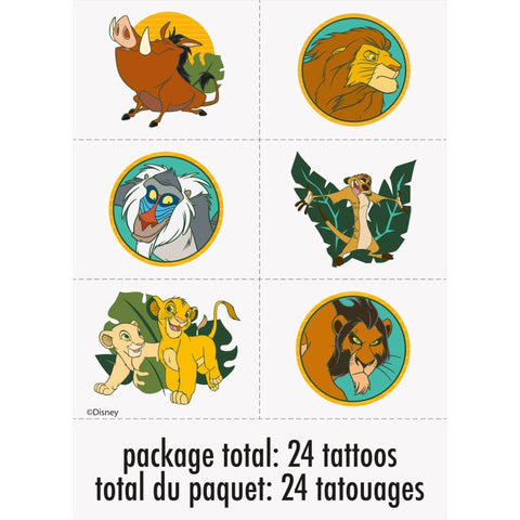 Tatouages - Disney Le Roi Lion (24/pqt)