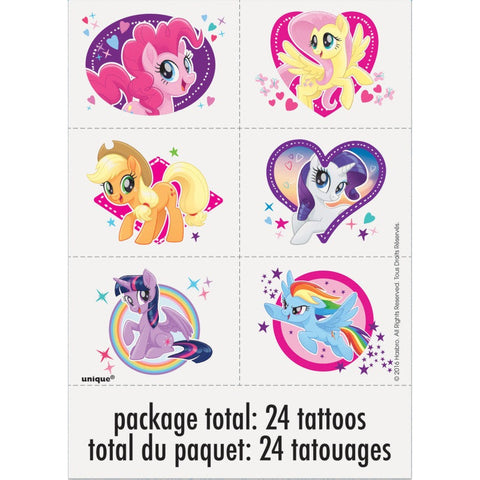 My Little Pony Color Tattoo Sheets  4ct