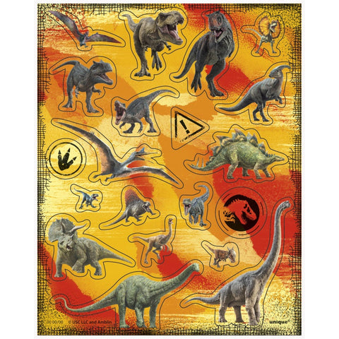 Jurassic World 3 Sticker Sheets  4ct