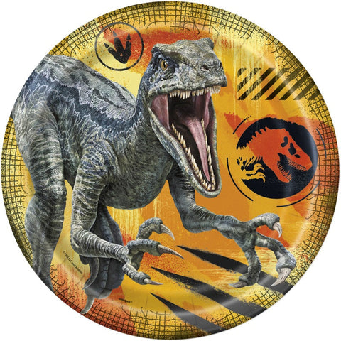 Jurassic World 3 Round 9 Dinner Plates  8ct"
