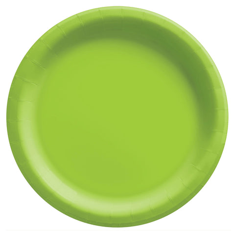 Assiettes rondes en papier dîner - Kiwi (20/pqt)