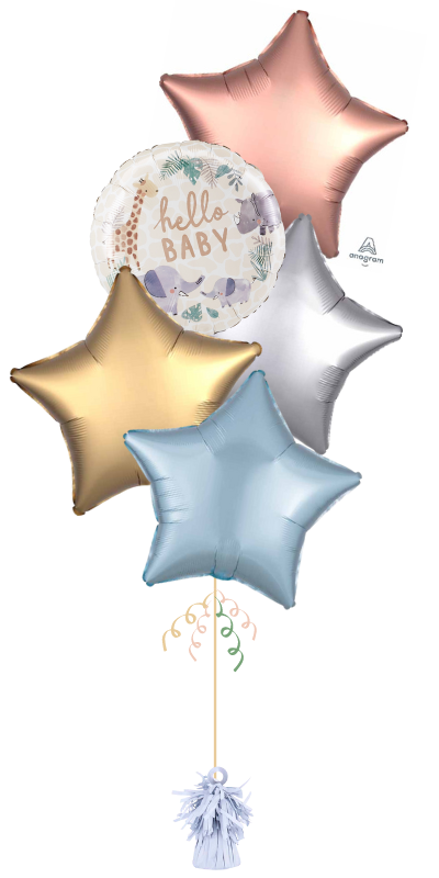 Bouquet de ballons sans latex - Hello baby