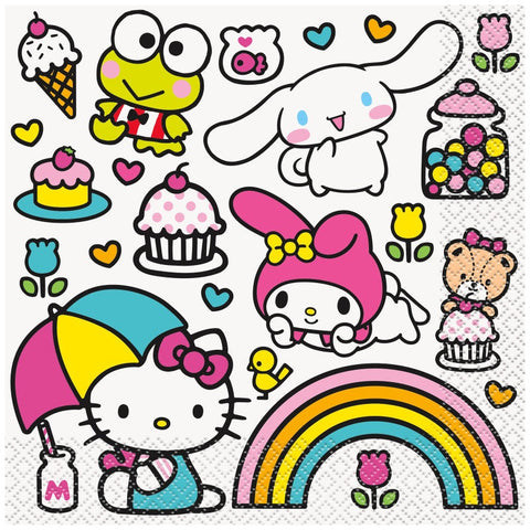 Serviettes à dîner en papier - Hello Kitty (16/pqt)