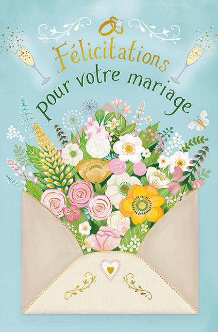 Félicitations pour votre mariage - Carte de souhaits - Incognito