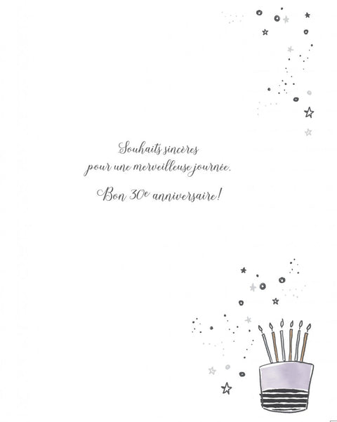 30 ans - Bon anniversaire - Grande carte de souhaits - Incognito