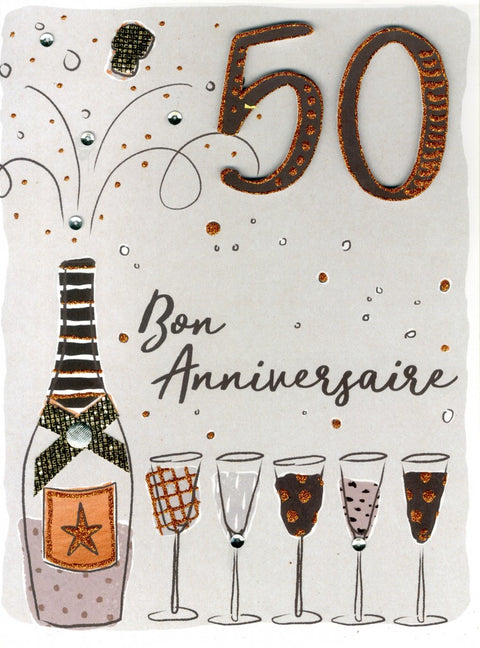 50 - Bon anniversaire - Grande carte de souhaits - Incognito