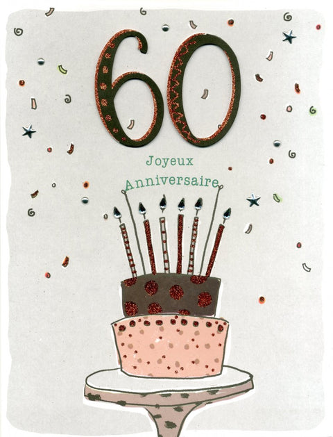 60 - Joyeux anniversaire - Grande carte de souhaits - Incognito