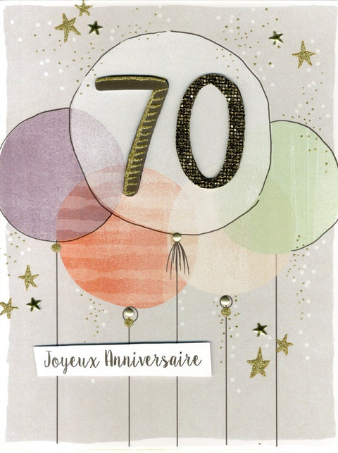 70 - Joyeux anniversaire - Grande carte de souhaits - Incognito