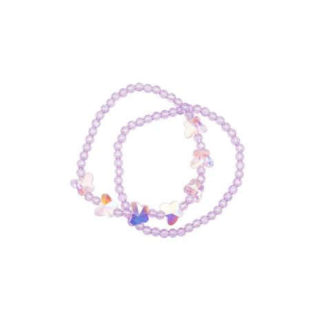 Boutique Shimmer Butterfly Bracelet,  2pc