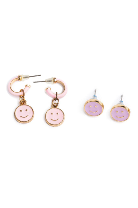 Boutique Chic All Smiles Earrings, 2 Pr
