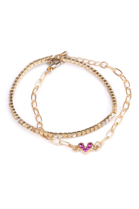 Boutique Chic Linked with Love Bracelets, 2pcs