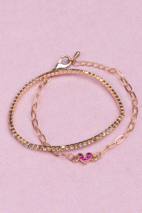 Boutique Chic Linked with Love Bracelets, 2pcs