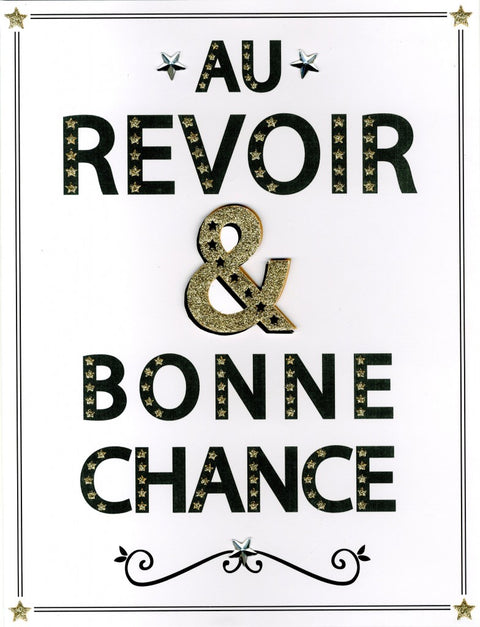 Aurevoir & Bonne chance - Grande carte de souhaits - Incognito