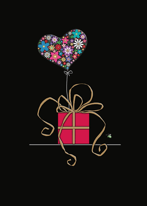 Cadeau et coeur - Carte de souhaits - Incognito