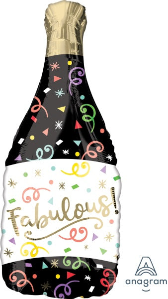 Bouteille de champagne "Fabulous" - ballon en aluminium géant - 36 pouces - 36"