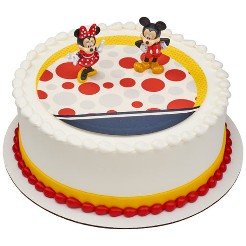 Décoration à gâteau - Mickey et Minnie Mouse