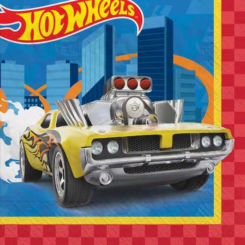 Serviettes à dîner en papier - Hot Wheels (16/pqt)