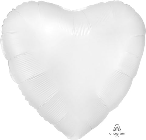 Cœur blanc en aluminium - 18"