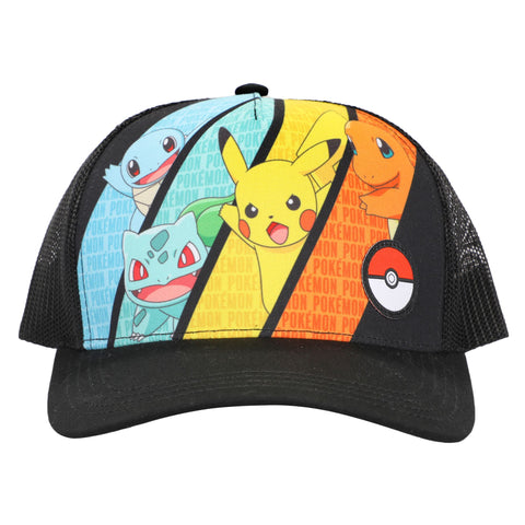 Casquette - Pikachu, Bulbasaur, Charizard, Squirtle and Pokeball - Pokémon