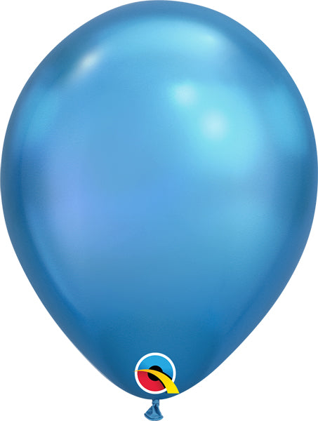 Ballon qualatex bleu chromé - 11"