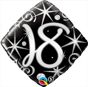 18 elegant sparkle & swirls 18"Dmd - 18"