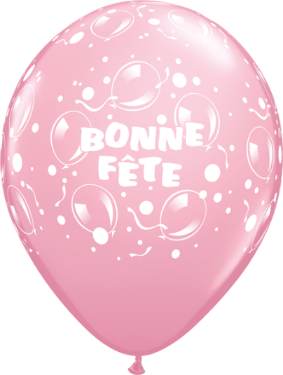 Ballon bonne fête rose - 11"
