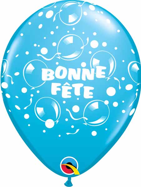 Ballon bonne fête bleu pâle - 11"