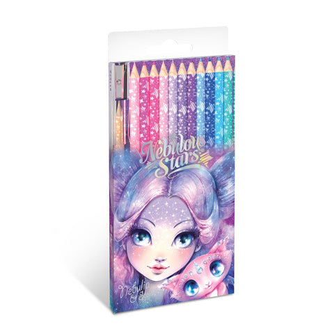 12 crayons de couleur en bois - Nebulous Stars