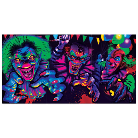 Bannière horizontale de carnaval effrayant - Blacklight