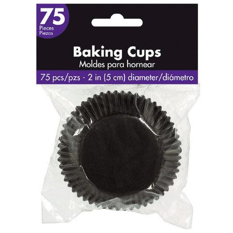 Moules en papier pour cupcake - Noir (75/pqt)