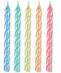 Pastel Pearlized Spiral Candles