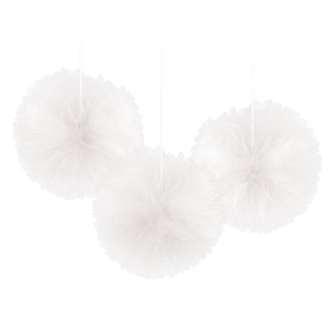 Tulle Fluffy Decorations - White