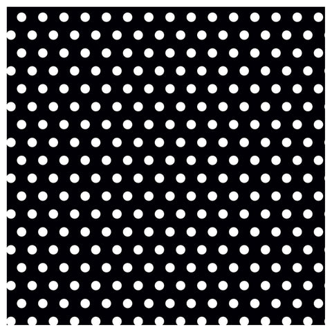 * Polka Dot - Black Printed Jumbo Gift Wrap w/Hang Tab