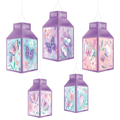 Lanternes décoratives - Papillon (5/pqt)