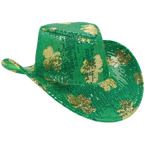 St. Patrick's Day Cowboy Hat - Sequined
