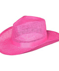 Straw Cowboy Hat - Pink