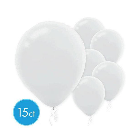 Ballons en latex de 12 po - Blanc (15/pqt.) - Ballons - Boo'tik d'Halloween