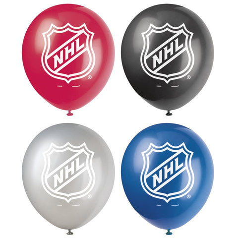 Ballons en latex 12po - NHL (8/pqt)