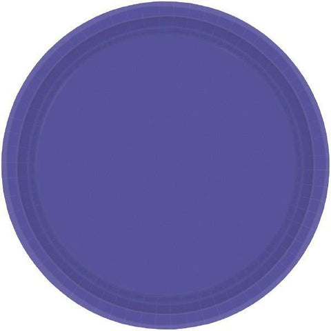 Assiettes à dessert en carton - Violet 7po. (8/pqt.) - Vaisselle - Boo'tik d'Halloween